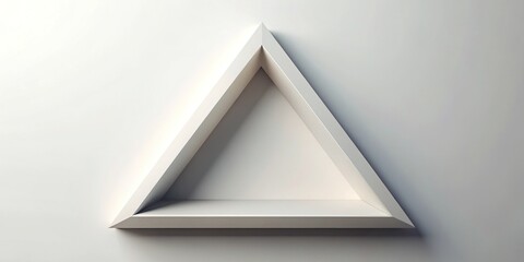 Sleek triangle formation on a plain white background evokes a sense of clinical precision