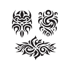 Tribal butterfly tattoo design