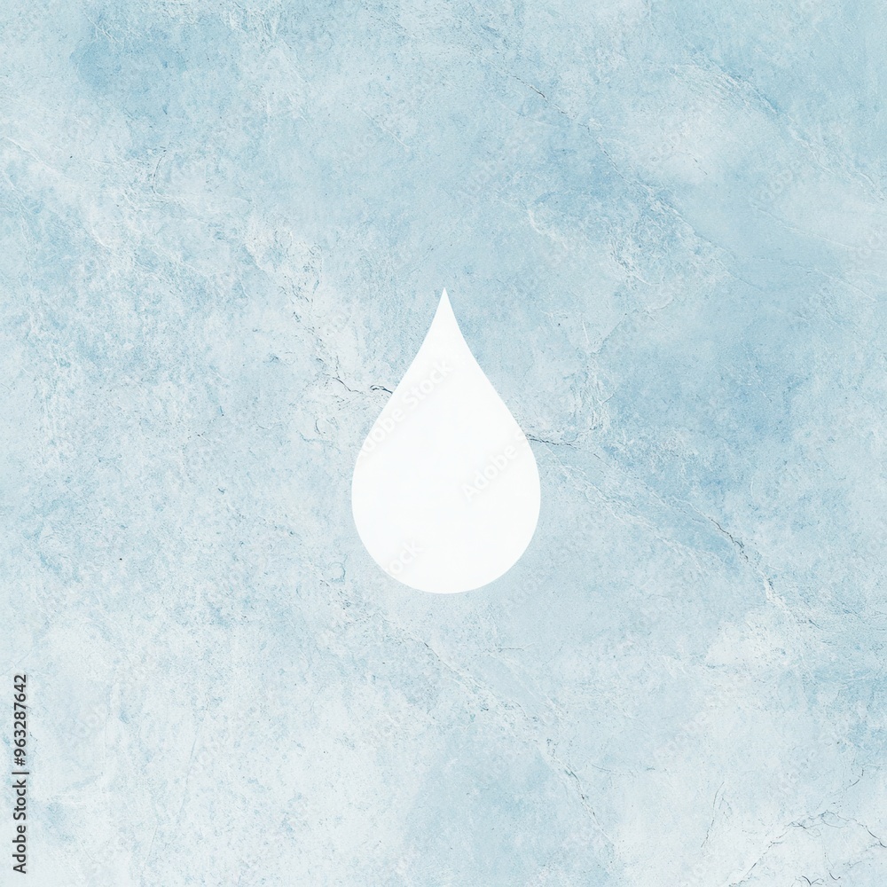 Aufkleber this design showcases a simple yet striking drop of water symbolizing hydration and freshness, set a