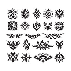 Tribal butterfly tattoo design