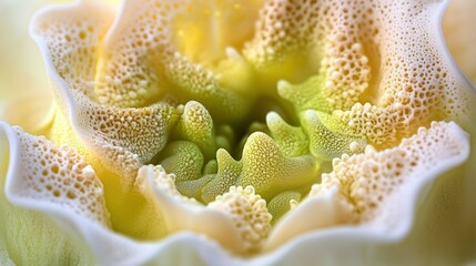 Close-up of a Yellow and White Flower with a Textured Surface