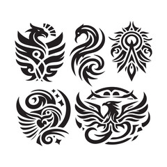 Obraz premium Tribal butterfly tattoo in a white background