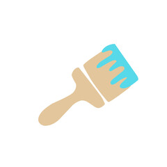 Cute paintbrush vector cartoon