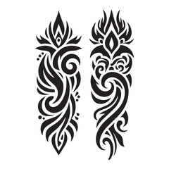 Tattoos tribal designs bundle  collection in a white background