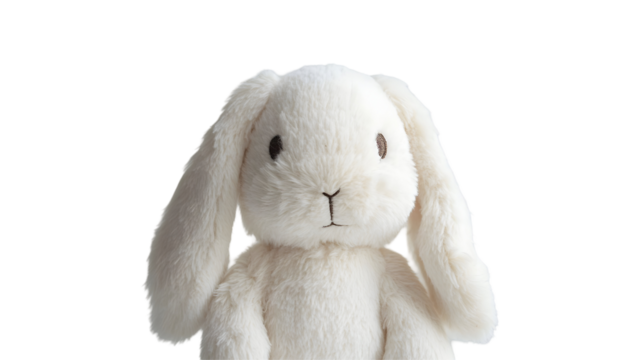 white rabbit isolated on white