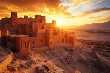Traditional Berber mud brick fortress