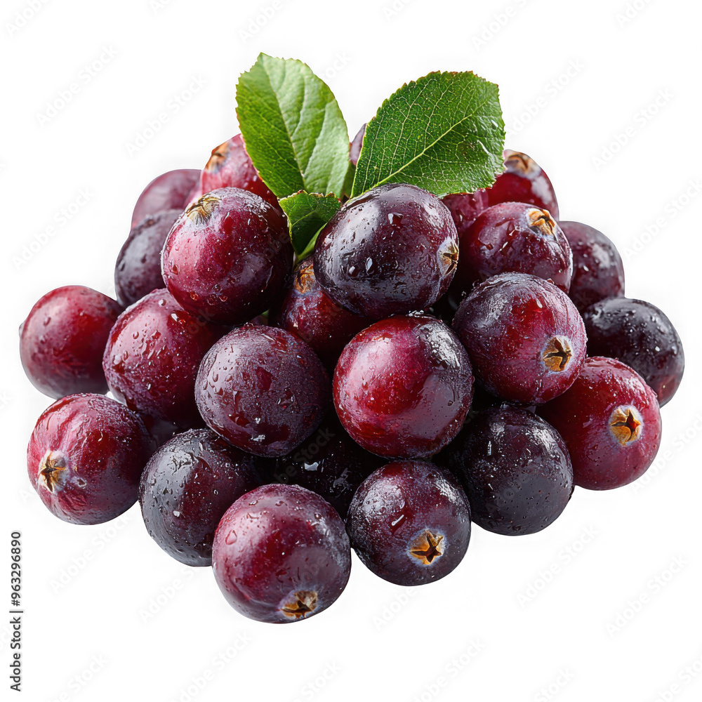 Wall mural cranberry isolated on a transparent background png file no background png file