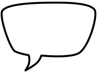 Hand drawn speech bubble chat. Stock illustration for design template web site, presentation, message, communication, comments and notes.