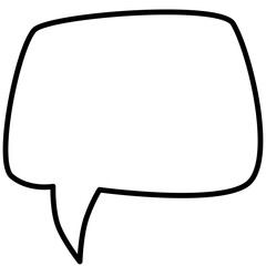 Fototapeta premium Hand drawn speech bubble chat. Stock illustration for design template web site, presentation, message, communication, comments and notes.