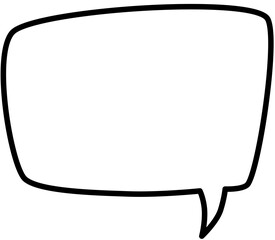 Hand drawn speech bubble chat. Stock illustration for design template web site, presentation, message, communication, comments and notes.