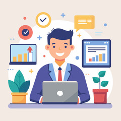 worker characters vector illustration