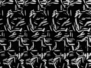 The image is a black and white illustration with a beautifully decorated pattern to be used as an illustration in various artworks in the black and white category for beauty.