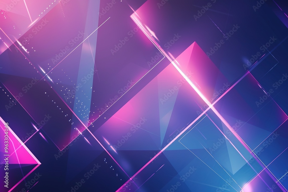Poster a colorful background with a lot of triangles and squares