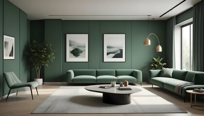 Photo interior modern design room 3d illustration