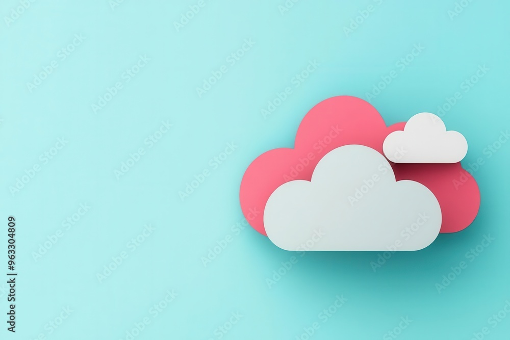 Poster cloud computing user interface, intuitive dashboard, flat design illustration