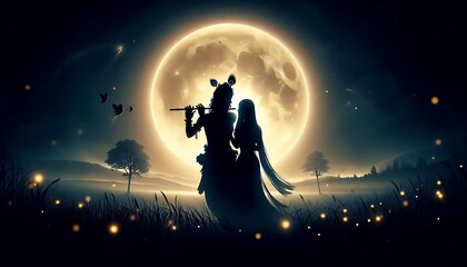 Radha Krishna: Eternal Melody of Divine Love © Renu