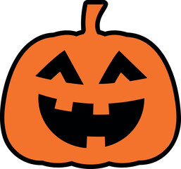 Halloween spooky pumpkin. Jack O Lanter illustration vector.