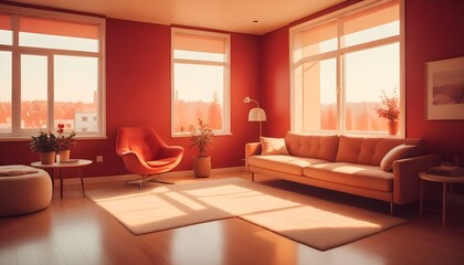 Photo interior modern design room 3d illustration