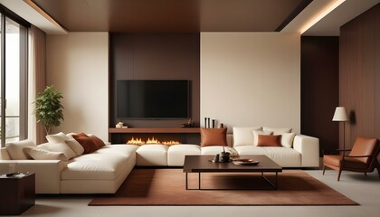Photo interior modern design room 3d illustration