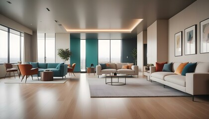 Photo interior modern design room 3d illustration