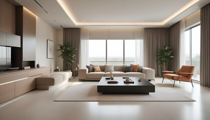 Photo interior modern design room 3d illustration