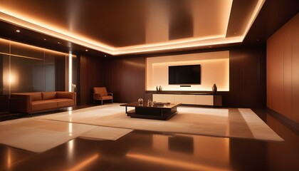 Photo interior modern design room 3d illustration