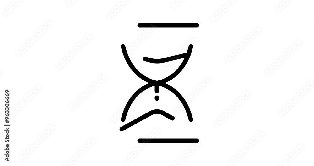 Aufkleber hourglass animated outline icon with alpha channel. hourglass 4k motion design animation for web, mo