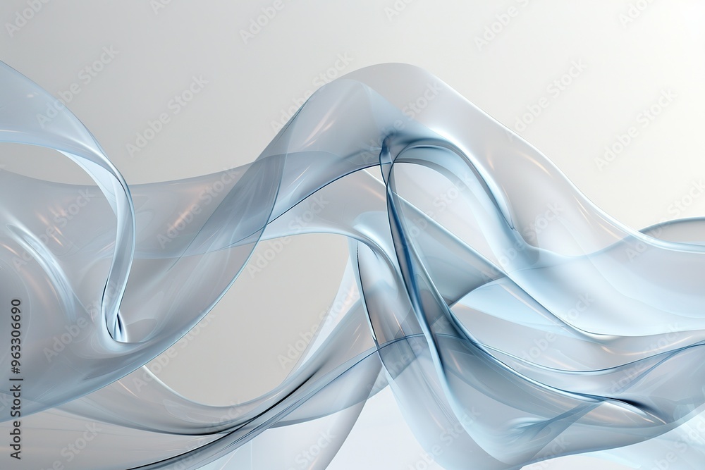 Poster a long, curvy blue line with a white background