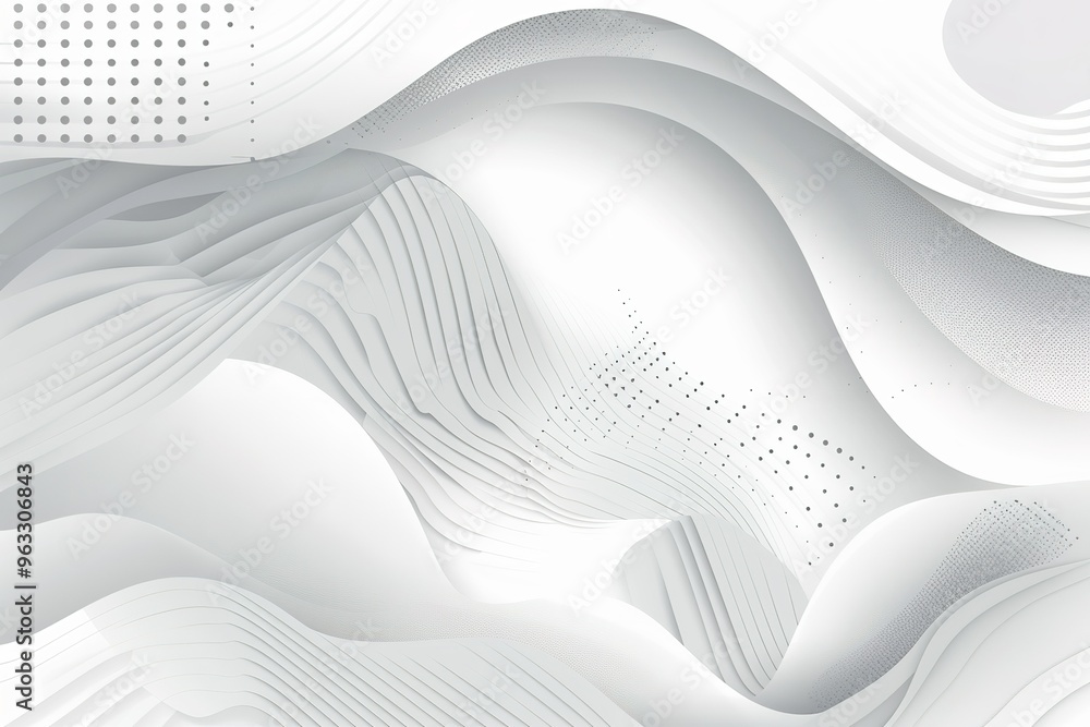 Poster a white background with a wave pattern