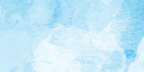Vintage Blue watercolor background for your design,bright multicolor hand drawn illustration,Hand painted abstract soft sky blue watercolor sky and clouds,blue tone for wallpaper, graphics design. 