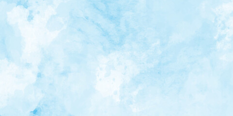 Vintage Blue watercolor background for your design,bright multicolor hand drawn illustration,Hand painted abstract soft sky blue watercolor sky and clouds,blue tone for wallpaper, graphics design. 