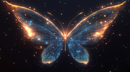 Sparkly fairy wings. ai generated image. Fairy. Illustration