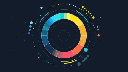 Digital Abstract Circular Infographic Data Visualization