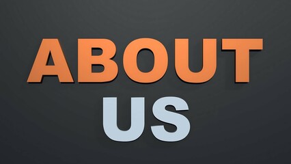 3D Text Of ABOUT US 