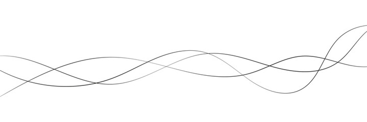 Technology abstract lines on white background. Undulate Grey Wave Swirl, frequency sound wave, twisted curve lines with blend effect in eps 10.