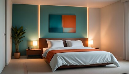 Photo interior modern design room 3d illustration