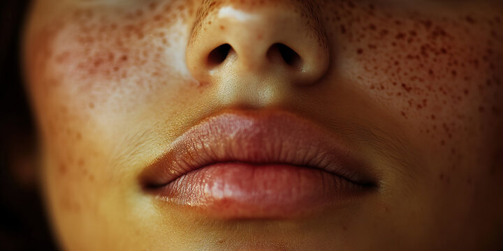 Calm Center: A close-up of a person's eyes gently closed, lips pursed, resting on a plain, soft surface.