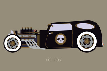 skull hot rod.eps
