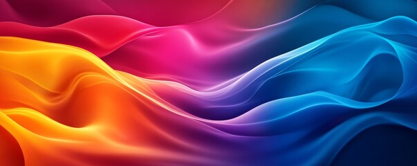 Obraz premium Abstract colorful waves background flowing in spectrum gradient