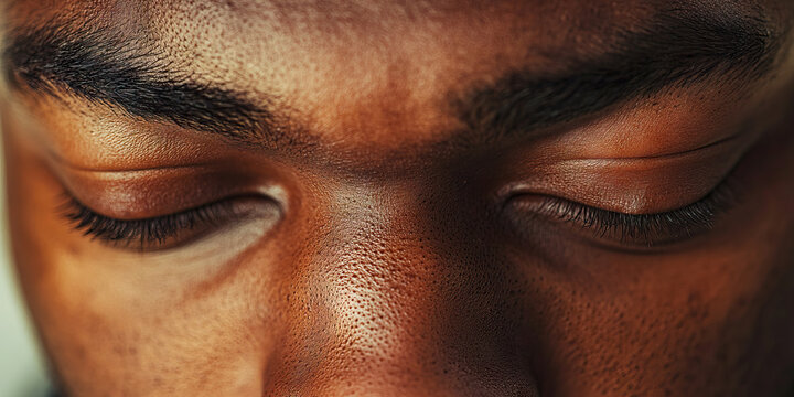 Sincere Nod: A close-up portrait of a person nodding their head gently, indicating understanding and agreement.