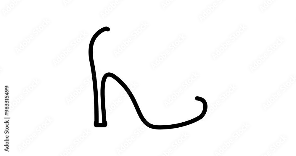 Aufkleber shoe animated outline icon with alpha channel. shoe 4k motion design animation for web, mobile and u