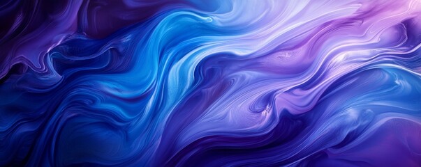 Abstract background forming colorful swirls of liquid paint