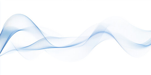 Obraz premium White background, white waves, light blue lines, minimalist style, simple and elegant