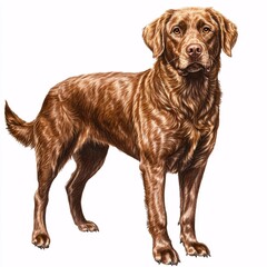 Cute Chesapeake Bay Retriever Clipart for Crafting Projects | High-Resolution Dog Illustration on White Background