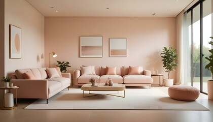 Fototapeta premium Photo interior modern design room 3d illustration