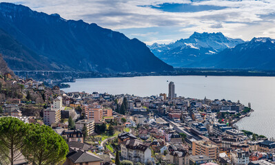 2024 Beautiful view on lake Geneva and Montreux