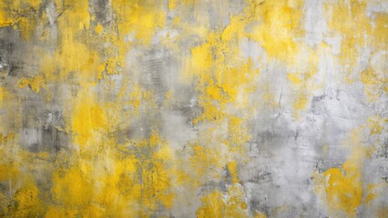 A textured wall featuring vibrant yellow and gray hues, perfect for background or abstract art.