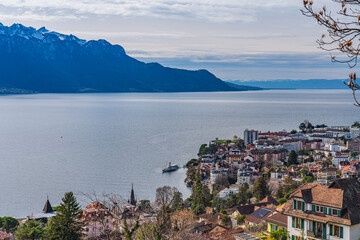 2024 Beautiful view on lake Geneva and Montreux