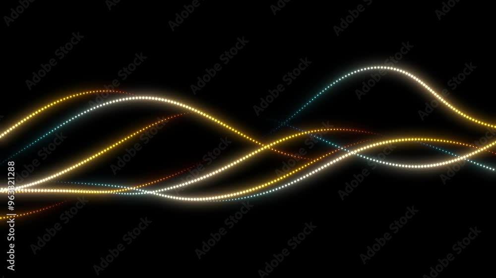 Poster neon curve lights abstract background for colorful wave vortex concept. bright shiny wavy border for
