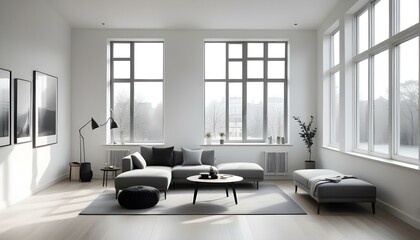 Photo interior modern design room 3d illustration